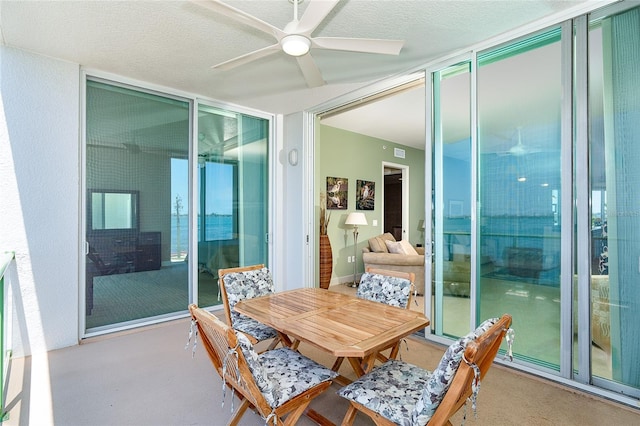 1375 Beach Rd Unit 201, Englewood, FL 34223 - sunroom featuring ceiling fan