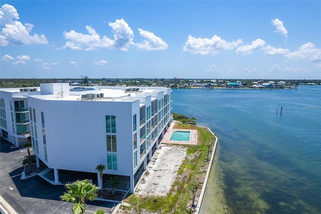 1375 Beach Rd Unit 201, Englewood, FL 34223 - bird's eye view of a pool area and a large body of water