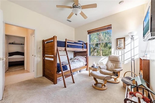 13091 Sandy Key Bnd Unit 104, North Fort Myers, FL 33903 - bedroom with carpet flooring and a ceiling fan