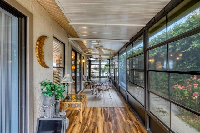 534 Wekiva River Ct Unit 103, Englewood, FL 34223 - sunroom / solarium featuring a ceiling fan