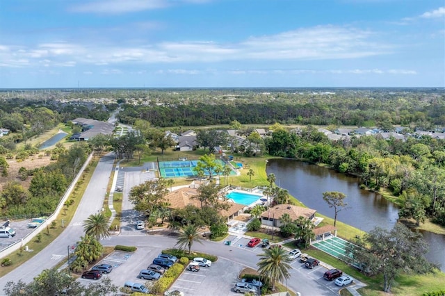 534 Wekiva River Ct Unit 103, Englewood, FL 34223 - drone / aerial view of a nearby body of water and a pool