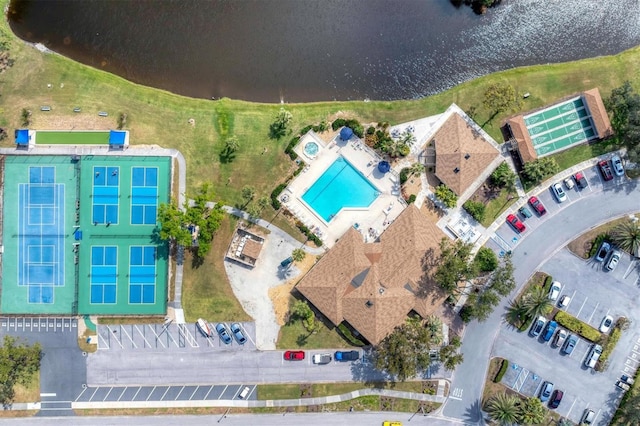 534 Wekiva River Ct Unit 103, Englewood, FL 34223 - aerial view of property and surrounding area with a pool