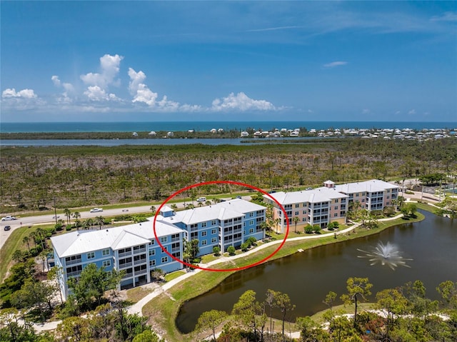 8405 Placida Rd Unit 406, Placida, FL 33946 - drone / aerial view of a nearby body of water and apartment complex