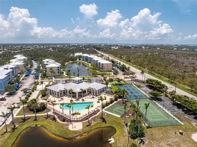 8405 Placida Rd Unit 406, Placida, FL 33946 - aerial view of a pool area and a large body of water