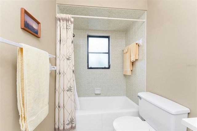 1337 Le Pera Rd, Englewood, FL 34223 - bathroom featuring toilet and shower / tub combo with curtain