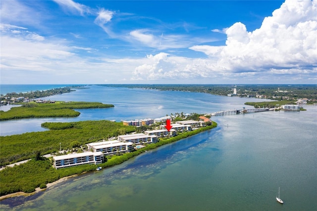 1591 Beach Rd Unit 402, Englewood, FL 34223 - aerial view of a nearby body of water and a notable bridge