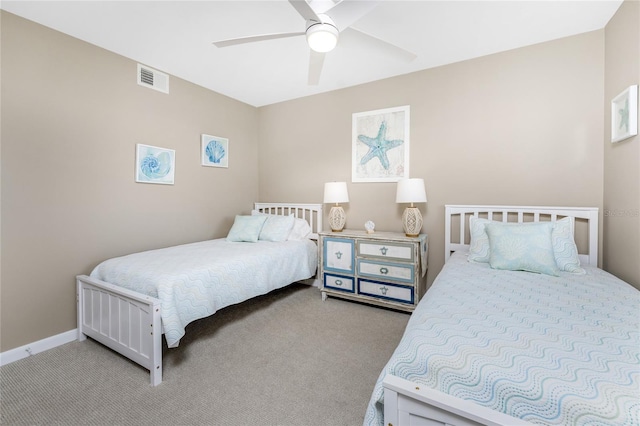 1591 Beach Rd Unit 402, Englewood, FL 34223 - bedroom featuring light carpet and a ceiling fan