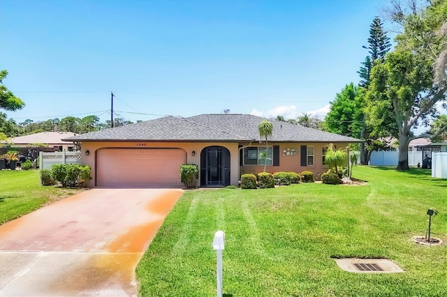 1040 Caples St, Englewood, FL 34223 - single story home with an attached garage, stucco siding, concrete driveway, and roof with shingles