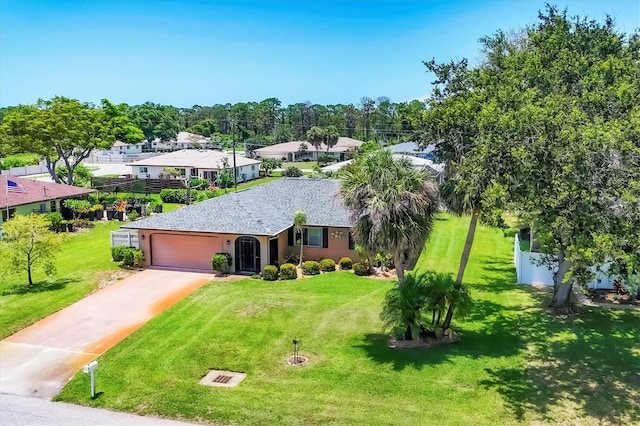 1040 Caples St, Englewood, FL 34223 - single story home featuring a garage, concrete driveway, stucco siding, and a front yard