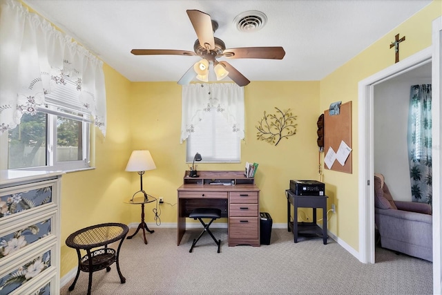 1040 Caples St, Englewood, FL 34223 - office space featuring carpet flooring, ceiling fan, and baseboards