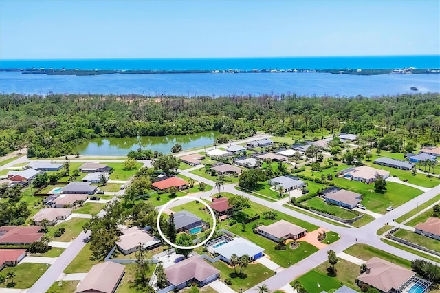 1040 Caples St, Englewood, FL 34223 - aerial view of residential area featuring a nearby body of water
