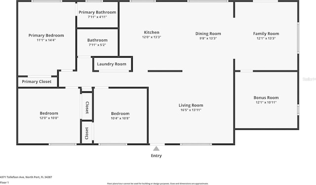 4371 Tollefson Ave, North Port, FL 34287 - room layout