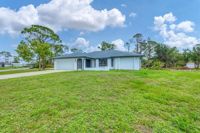 5412 Ulysses St, Port Charlotte, FL 33981 - ranch-style home featuring concrete driveway, a garage, and a front yard