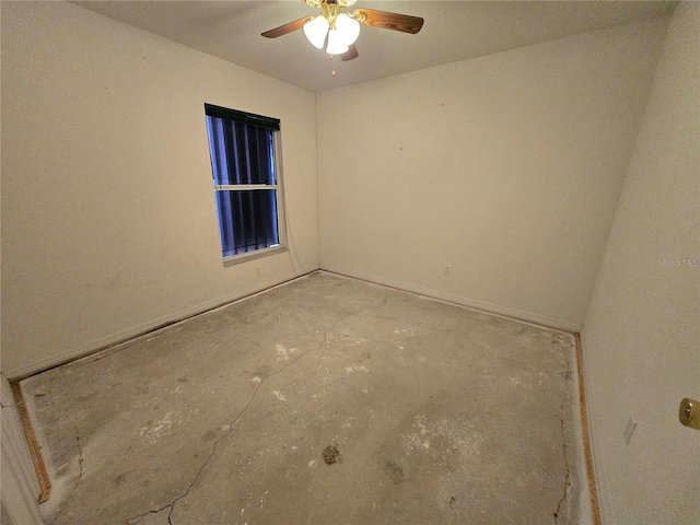 4900 Hurley Ave, North Port, FL 34288 - spare room featuring a ceiling fan and concrete floors