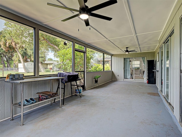 21519 Fairway Ave, Port Charlotte, FL 33952 - sunroom / solarium with a ceiling fan and healthy amount of natural light
