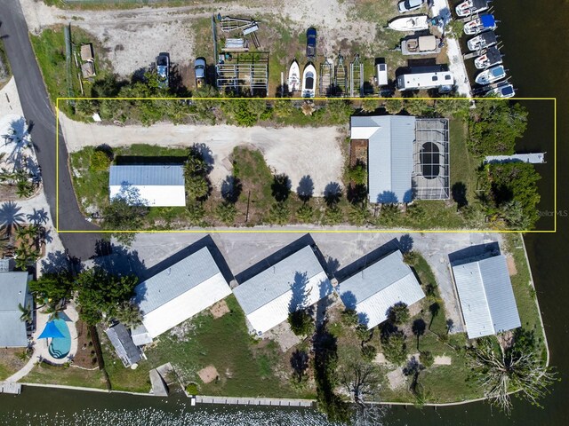 1765 Manor Rd, Englewood, FL 34223 - aerial overview of property's location with property parcel outlined and a pool area