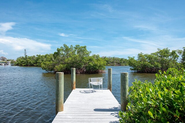 1765 Manor Rd, Englewood, FL 34223 - dock area featuring a water view
