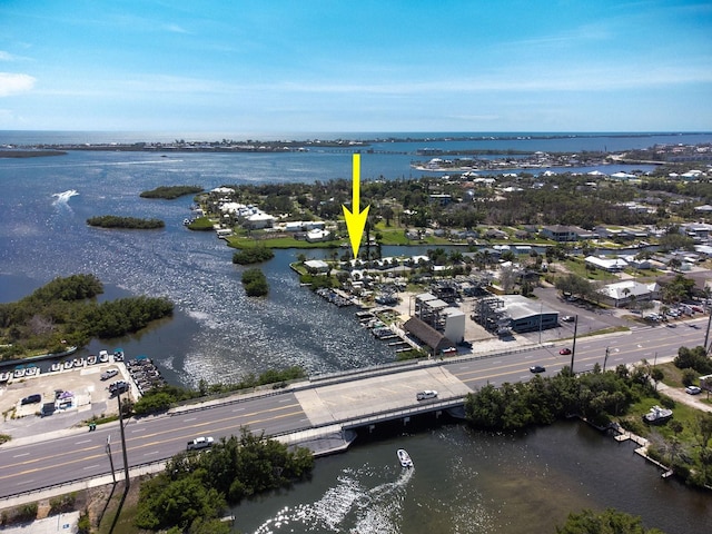 1790 Manor Rd, Englewood, FL 34223 - drone / aerial view of a large body of water and a notable bridge