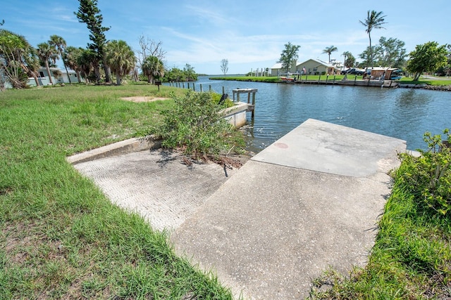 1790 Manor Rd, Englewood, FL 34223 - dock area featuring a boat ramp and a water view