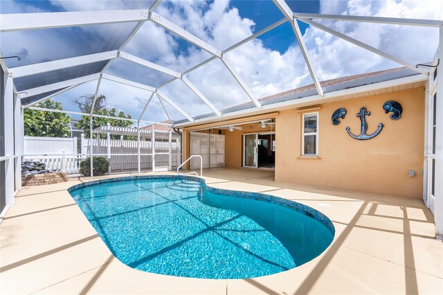 127 Jennifer Dr, Rotonda West, FL 33947 - view of pool with a patio and a lanai