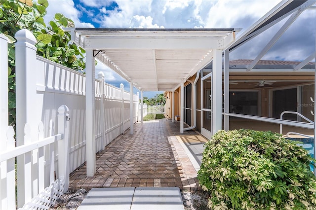 127 Jennifer Dr, Rotonda West, FL 33947 - view of patio featuring a ceiling fan