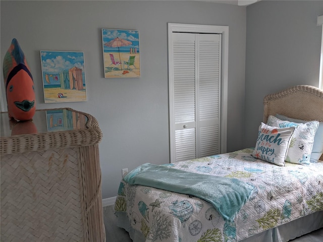 2373 N Beach Rd Unit 1C, Englewood, FL 34223 - bedroom featuring a closet and carpet