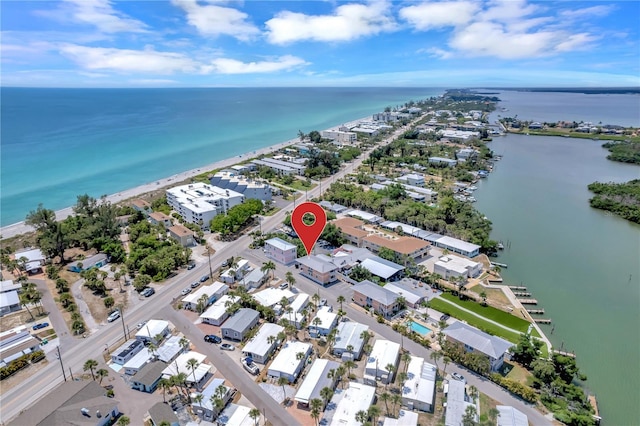 2373 N Beach Rd Unit 1C, Englewood, FL 34223 - aerial view of property and surrounding area featuring a large body of water