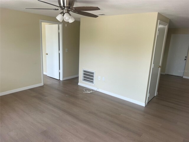 11216 Kimberly Ave Unit A & B, Englewood, FL 34224 - empty room featuring a ceiling fan and wood finished floors