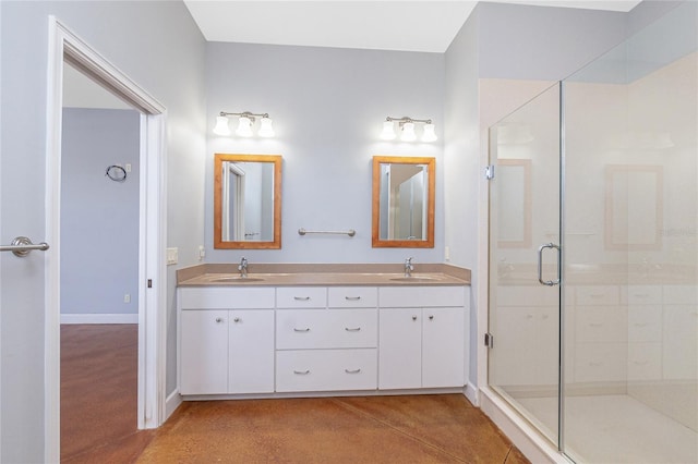 1930 Massachusetts Ave, Englewood, FL 34224 - bathroom with a stall shower and double vanity