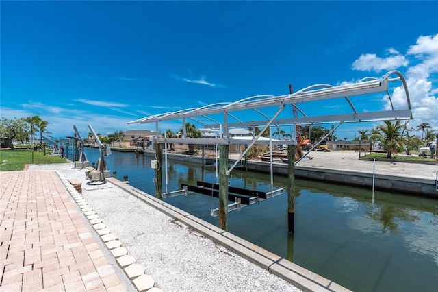 1930 Massachusetts Ave, Englewood, FL 34224 - dock area featuring a water view and boat lift