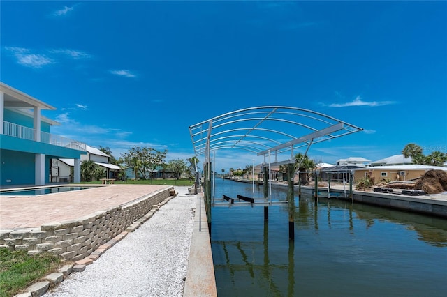 1930 Massachusetts Ave, Englewood, FL 34224 - dock area featuring boat lift and a water view