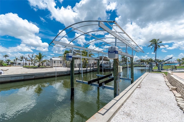 1930 Massachusetts Ave, Englewood, FL 34224 - dock area with boat lift and a water view