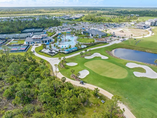 12550 Galapagos Ct Unit 104, Venice, FL 34293 - aerial view of property's location with a nearby body of water and a golf club