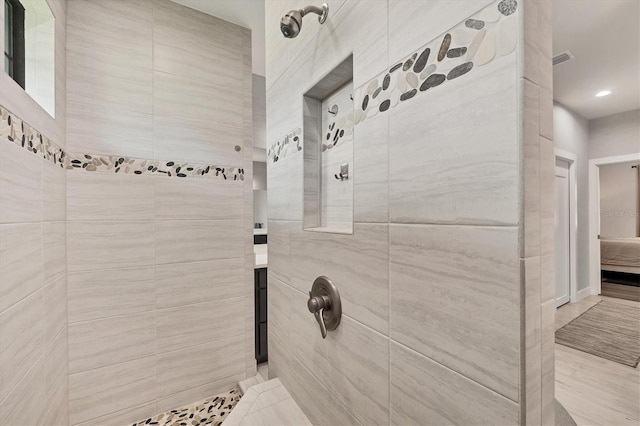 1269 N Lavina St, North Port, FL 34286 - full bath with a tile shower and recessed lighting