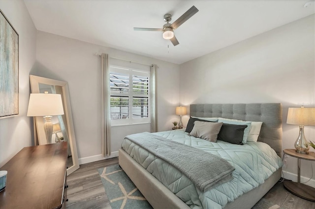 1269 N Lavina St, North Port, FL 34286 - bedroom featuring wood finished floors and a ceiling fan