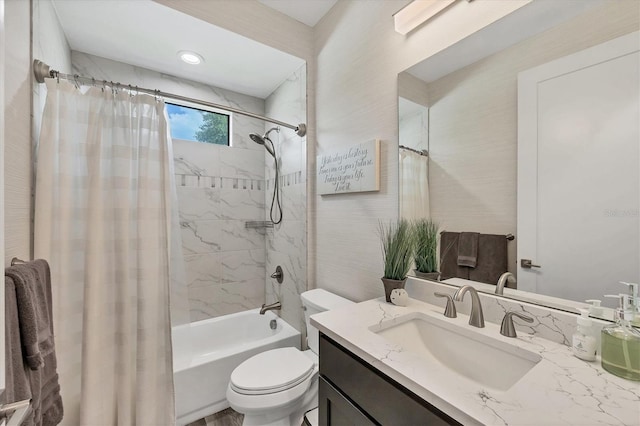 1269 N Lavina St, North Port, FL 34286 - full bathroom with shower / bath combination with curtain and vanity
