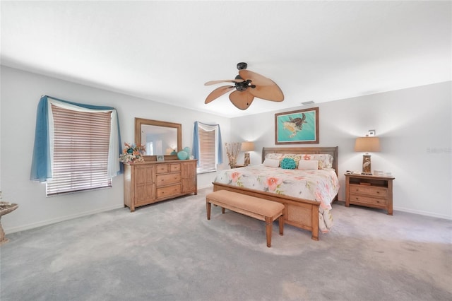 196 Lecturn St, Port Charlotte, FL 33954 - bedroom with light carpet and ceiling fan