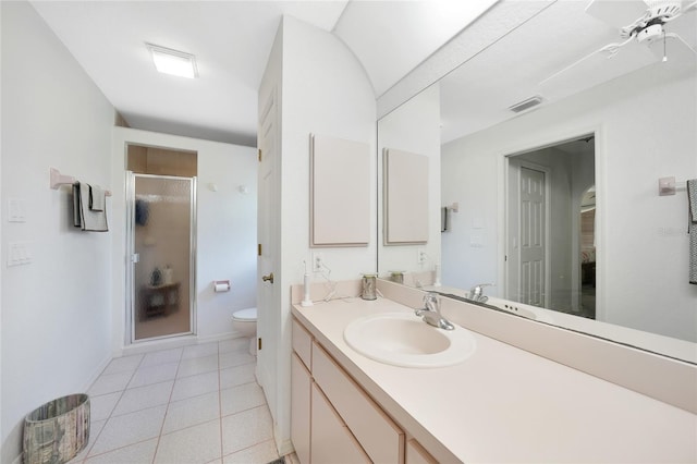 196 Lecturn St, Port Charlotte, FL 33954 - bathroom featuring vanity, a shower stall, and tile patterned floors