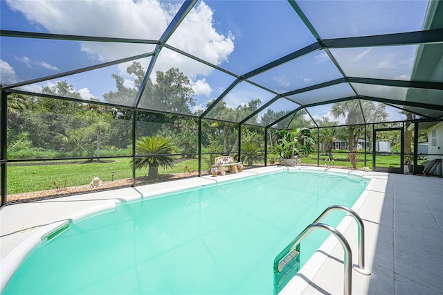 196 Lecturn St, Port Charlotte, FL 33954 - swimming pool with a lawn and a patio area