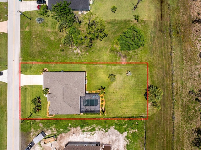 1119 Boundary Blvd, Rotonda West, FL 33947 - aerial view of property and surrounding area with property parcel outlined