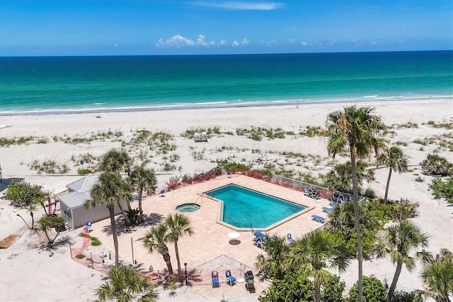 7554 Palm Island Dr S Unit 1813, Placida, FL 33946 - drone / aerial view of a pool and expansive beach