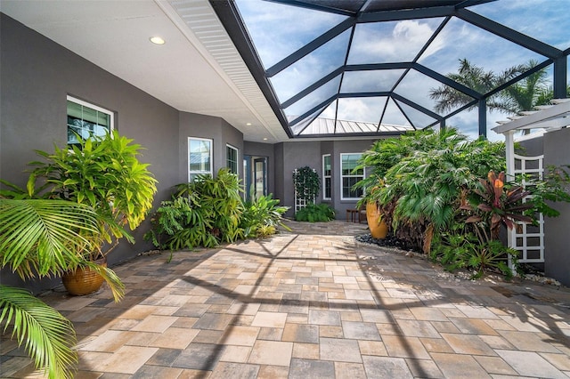 10487 Coquina Ct, Placida, FL 33946 - view of patio / terrace with a lanai