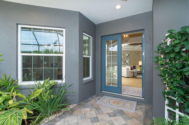 10487 Coquina Ct, Placida, FL 33946 - property entrance featuring stucco siding