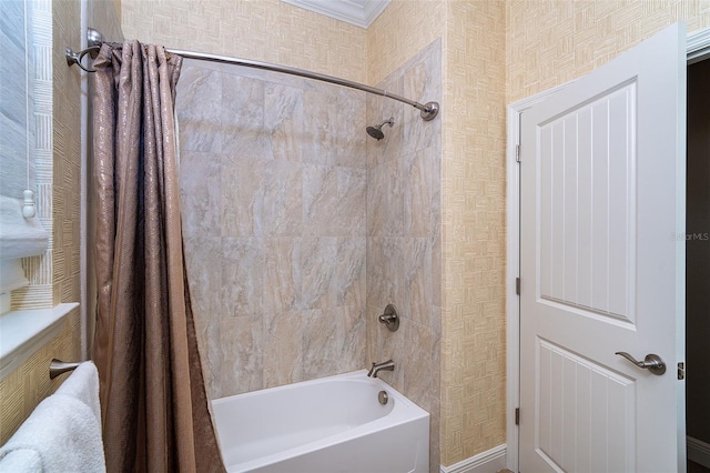 10487 Coquina Ct, Placida, FL 33946 - full bathroom with shower / bath combination with curtain