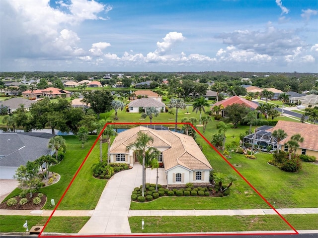 117 Abercrombie Ave, Englewood, FL 34223 - aerial view of residential area featuring property parcel outlined