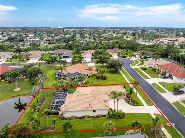 117 Abercrombie Ave, Englewood, FL 34223 - aerial perspective of suburban area with property parcel outlined