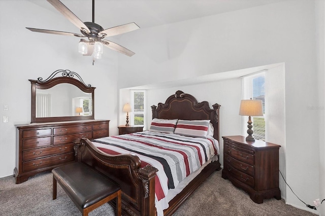 727 Rotonda Cir, Rotonda West, FL 33947 - carpeted bedroom with a ceiling fan