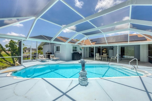 727 Rotonda Cir, Rotonda West, FL 33947 - outdoor pool featuring a patio and a lanai