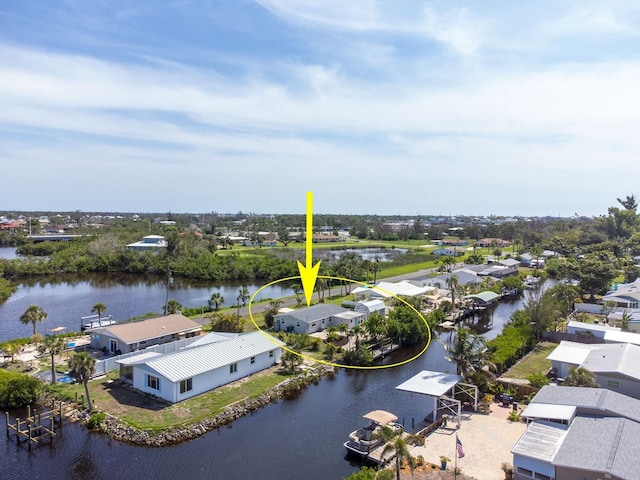 1060 Haste Ln, Englewood, FL 34223 - aerial view of residential area with a large body of water