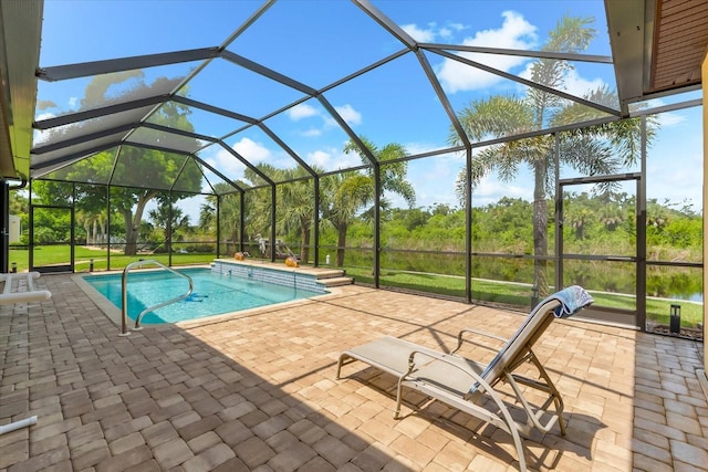 10029 Boylston St, Port Charlotte, FL 33981 - outdoor pool with a patio and a lanai